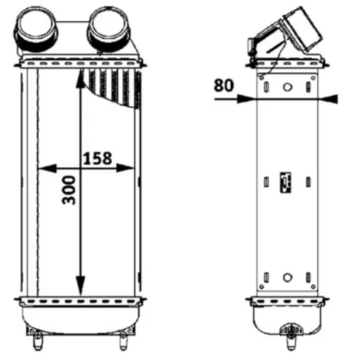 Chladič plniaceho vzduchu CI 86 000P /MAHLE/ - obr. 1