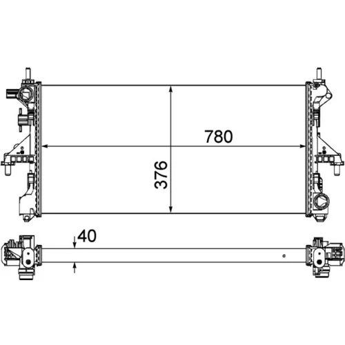 Chladič motora MAHLE CR 1034 000P