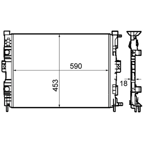 Chladič motora CR 1690 000S /MAHLE/ - obr. 1