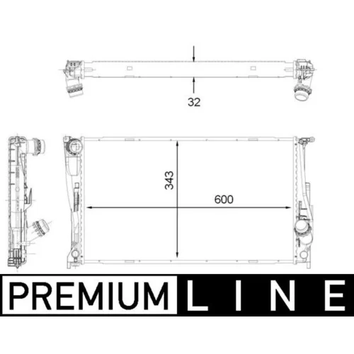 Chladič motora MAHLE CR 1923 000P