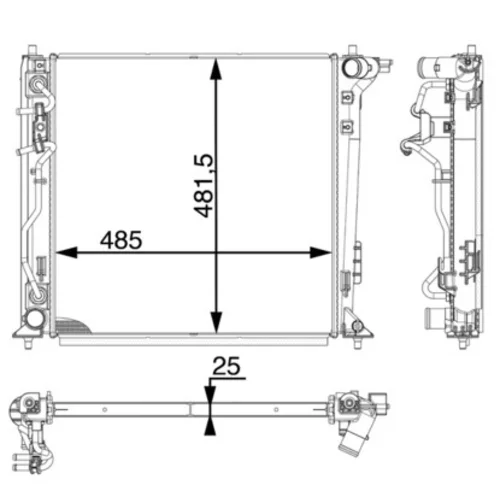 Chladič motora CR 1977 000P /MAHLE/