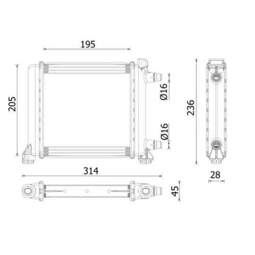 Chladič motora CR 2642 000P /MAHLE/