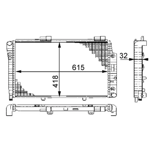 Chladič motora CR 270 000S /MAHLE/ - obr. 1