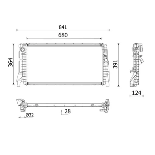 Chladič motora MAHLE CR 2747 000P