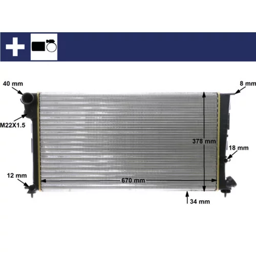 Chladič motora MAHLE CR 471 000S