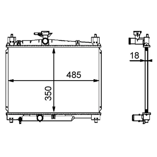 Chladič motora MAHLE CR 539 000S