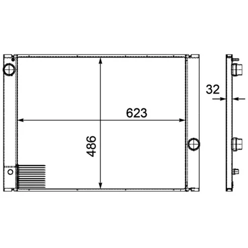 Chladič motora CR 580 000P /MAHLE/ - obr. 1