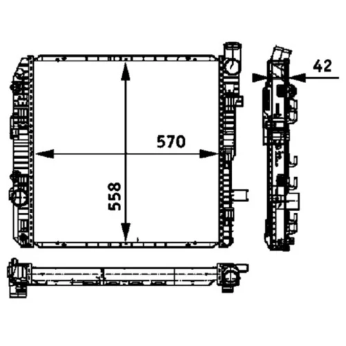 Chladič motora CR 662 000P /MAHLE/ - obr. 1