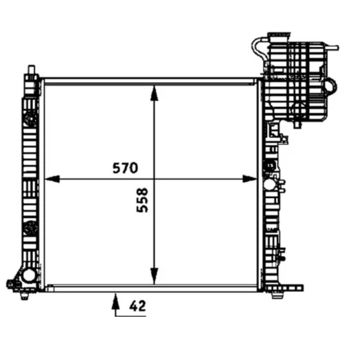 Chladič motora CR 715 000P /MAHLE/ - obr. 1