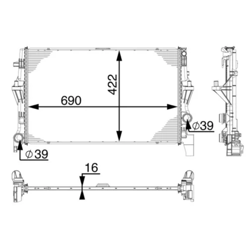 Chladič motora CR 902 000P /MAHLE/ - obr. 2