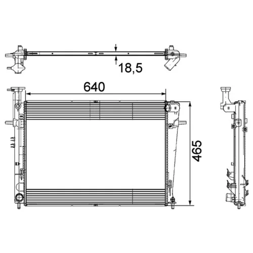 Chladič motora CR 908 000P /MAHLE/