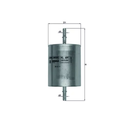 Palivový filter KL 409 /MAHLE/ - obr. 2