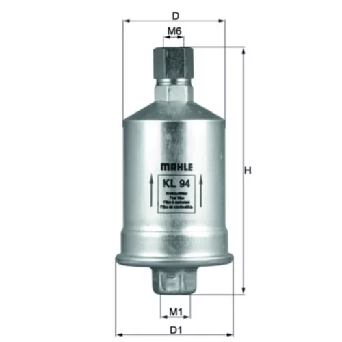 Palivový filter KL 94 /MAHLE/ - obr. 2
