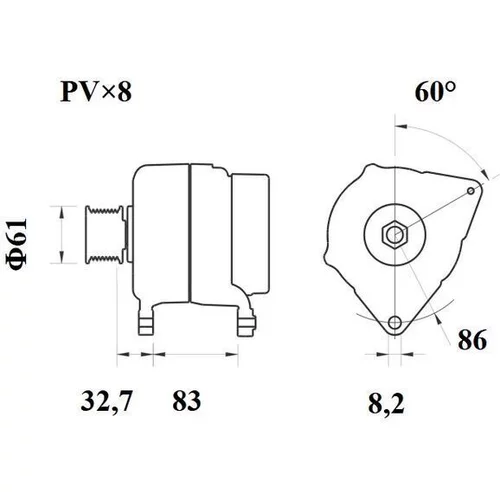 Alternátor MAHLE MG 1219