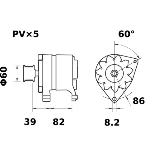 Alternátor MG 662 /MAHLE/ - obr. 3