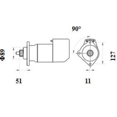 Štartér MS 530 /MAHLE/ - obr. 1