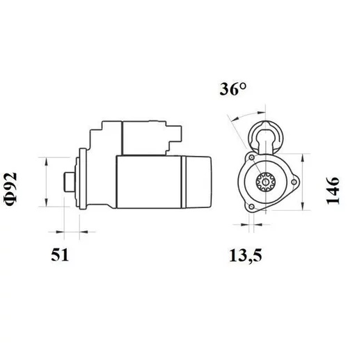 Štartér MS 783 /MAHLE/ - obr. 1