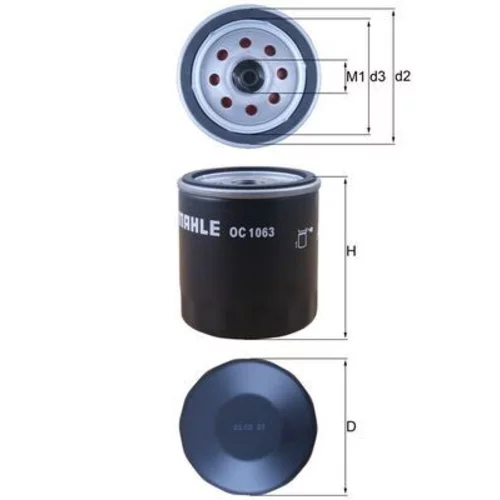 Olejový filter OC 1063 /MAHLE/ - obr. 2