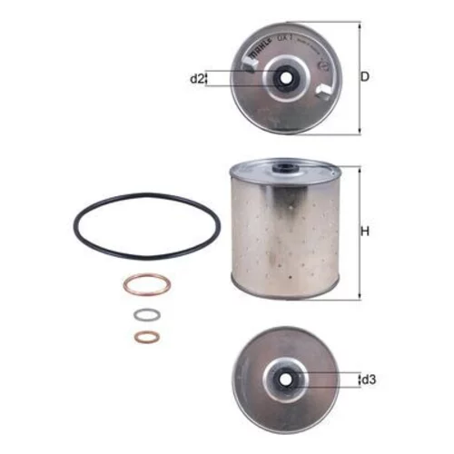 Olejový filter OX 1D /MAHLE/ - obr. 2
