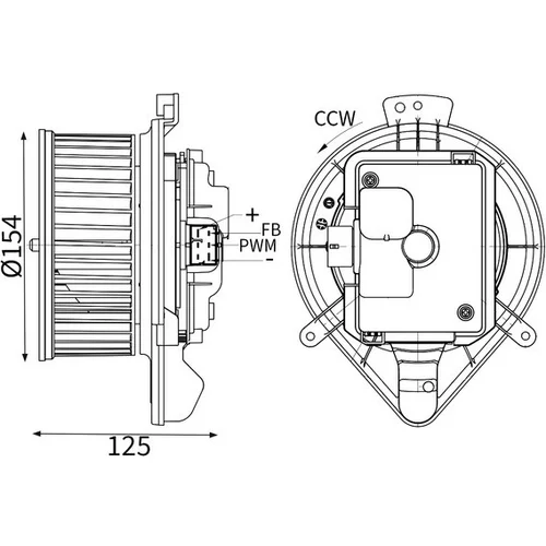 Vnútorný ventilátor MAHLE AB 439 000S