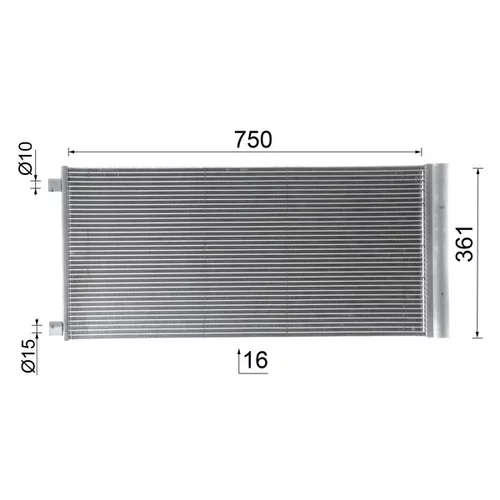 Kondenzátor klimatizácie AC 1124 000P /MAHLE/ - obr. 9