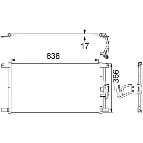 Kondenzátor klimatizácie AC 246 000S /MAHLE/ - obr. 1