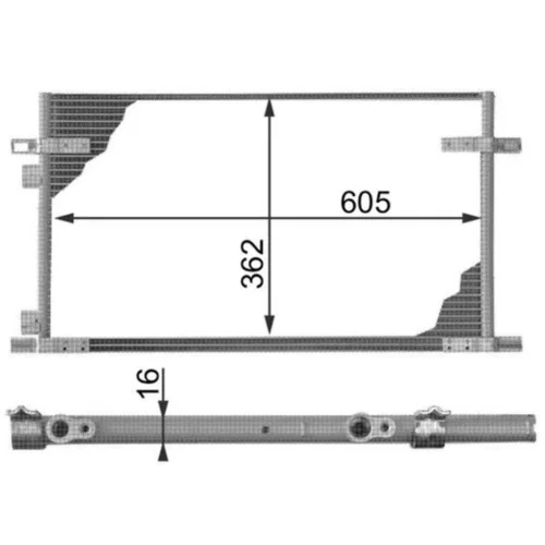 Kondenzátor klimatizácie AC 278 000P /MAHLE/ - obr. 1