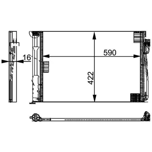 Kondenzátor klimatizácie AC 344 000P /MAHLE/ - obr. 1