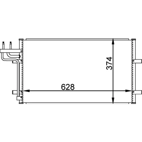 Kondenzátor klimatizácie AC 374 000P /MAHLE/ - obr. 1