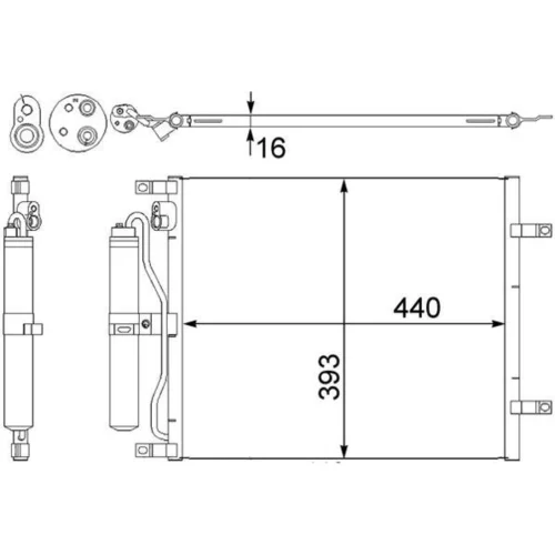 Kondenzátor klimatizácie AC 445 000S /MAHLE/ - obr. 1