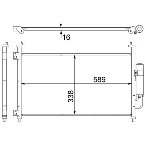 Kondenzátor klimatizácie AC 464 000S /MAHLE/ - obr. 1