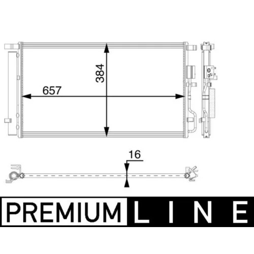 Kondenzátor klimatizácie MAHLE AC 63 000P