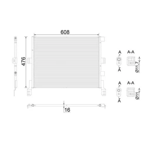 Kondenzátor klimatizácie AC 673 000S /MAHLE/ - obr. 1