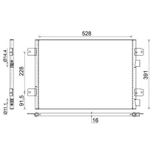 Kondenzátor klimatizácie AC 691 000S /MAHLE/ - obr. 1