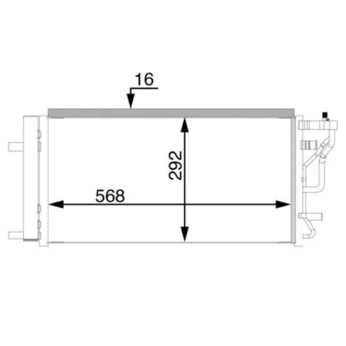 Kondenzátor klimatizácie AC 71 000S /MAHLE/ - obr. 1