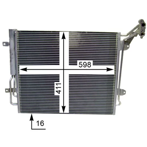 Kondenzátor klimatizácie AC 849 000S /MAHLE/ - obr. 4