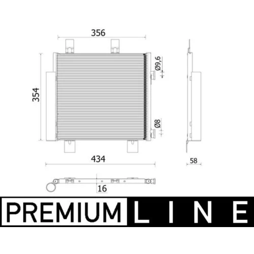 Kondenzátor klimatizácie MAHLE AC 899 000P