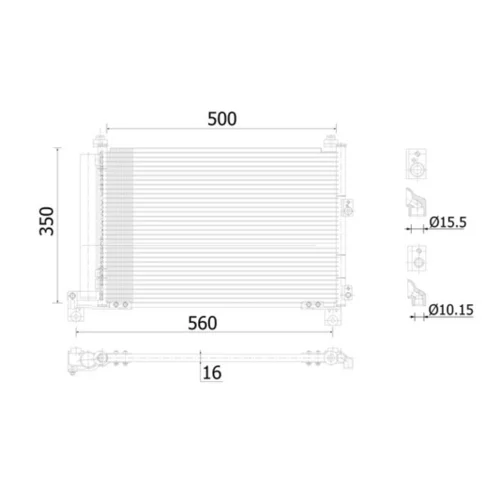 Kondenzátor klimatizácie AC 905 000S /MAHLE/ - obr. 1