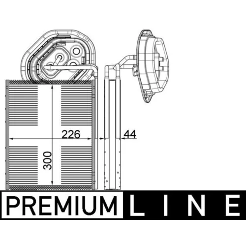 Výparník klimatizácie MAHLE AE 3 000P