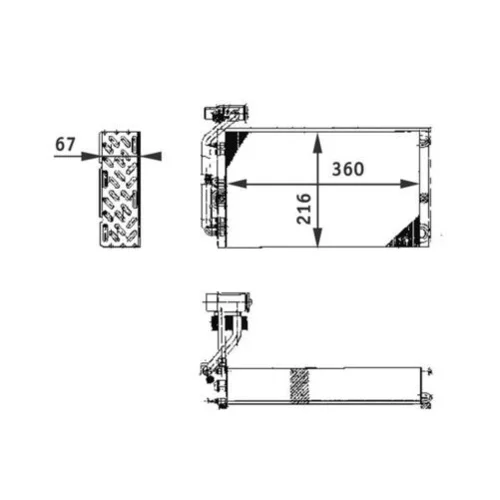 Výparník klimatizácie AE 61 000P /MAHLE/ - obr. 1