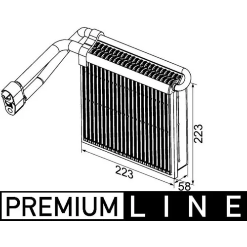 Výparník klimatizácie MAHLE AE 98 000P