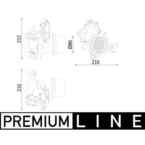 Chladič pre recirkuláciu plynov CE 20 000P /MAHLE/ - obr. 1