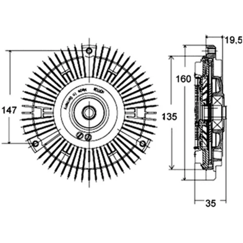 Spojka ventilátora chladenia CFC 131 000P /MAHLE/ - obr. 1