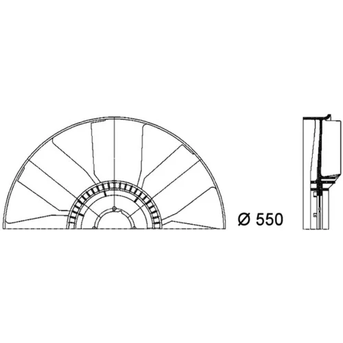 Koleso ventilátora chladenia motora CFW 20 000P /MAHLE/ - obr. 1
