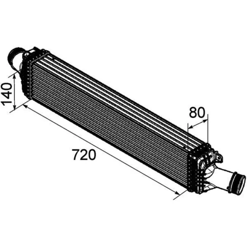 Chladič plniaceho vzduchu CI 169 000P /MAHLE/ - obr. 3