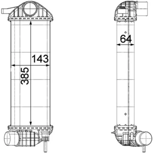 Chladič plniaceho vzduchu CI 243 000P /MAHLE/ - obr. 1