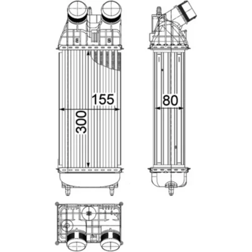 Chladič plniaceho vzduchu CI 419 000P /MAHLE/ - obr. 3