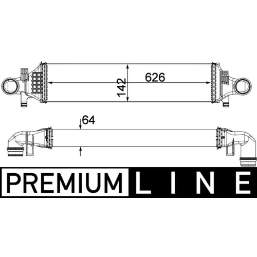 Chladič plniaceho vzduchu CI 479 000P /MAHLE/ - obr. 3