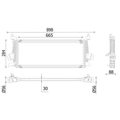 Chladič plniaceho vzduchu CI 542 000P /MAHLE/ - obr. 1