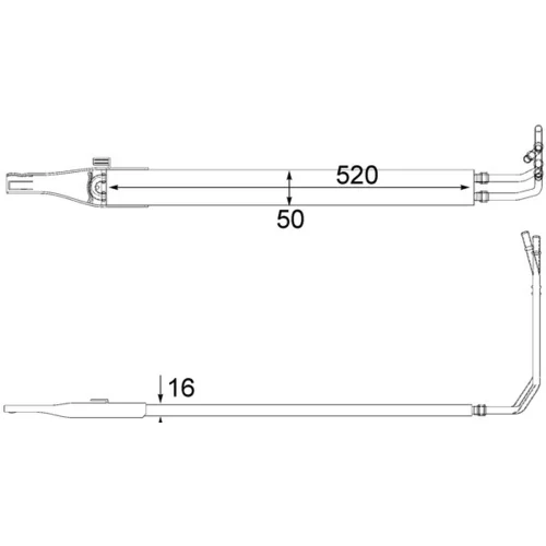 Chladič oleja riadenia CLC 10 000P /MAHLE/ - obr. 2